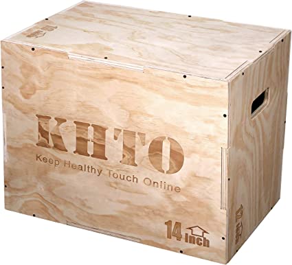 KHTO Fitness Wood Plyometric Jump Box
